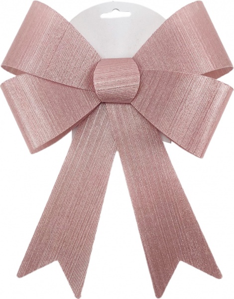 Декорация новогодняя Shunda бант 21х27 см розовое золото