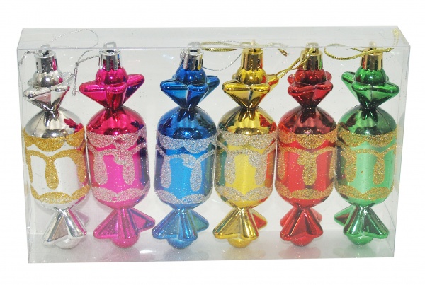 Набор елочных игрушек Jucik Конфетки 12 см ZA1743