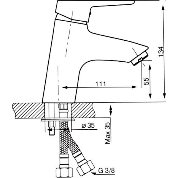 Смеситель для умывальника Koller Pool Twin TN0200