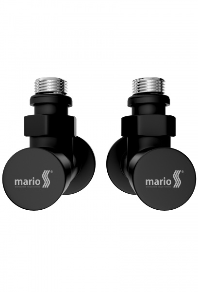 Кран угловой Mario Кран кутовий чорний мат. (подовж.)