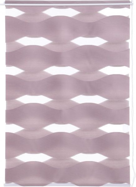 Ролета день-ночь Bella Vita D115 75x160 см волна розовая 