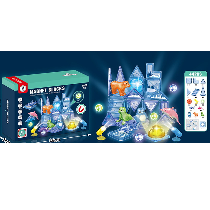 Конструктор магнітний IQHB Північ та морські мешканці 44 деталі HD124A-1