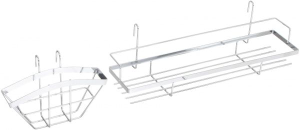 Полка UP! (Underprice) для рейлинга набор 16 предметов серебряный