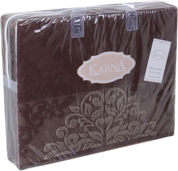 Простынь махровое Ottoman 160x220 см темно-коричневый Karna 