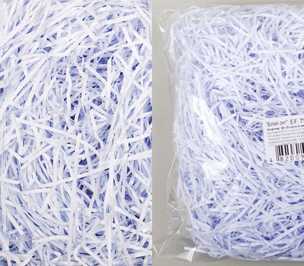 Наполнитель бумажный Бумагия Экофиллер 50 г белый 