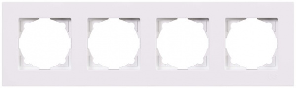 Рамка чотиримісна Gunsan Eqona горизонтальна білий 01 40 11 00 000 145