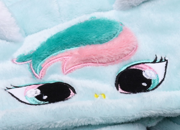 Кігурумі-піжама для дівчинки Фламінго 822-910 р.158 ментоловий із білим 