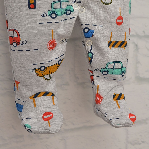 Человечек для мальчика Blanka Авто р.80 серый 110133 