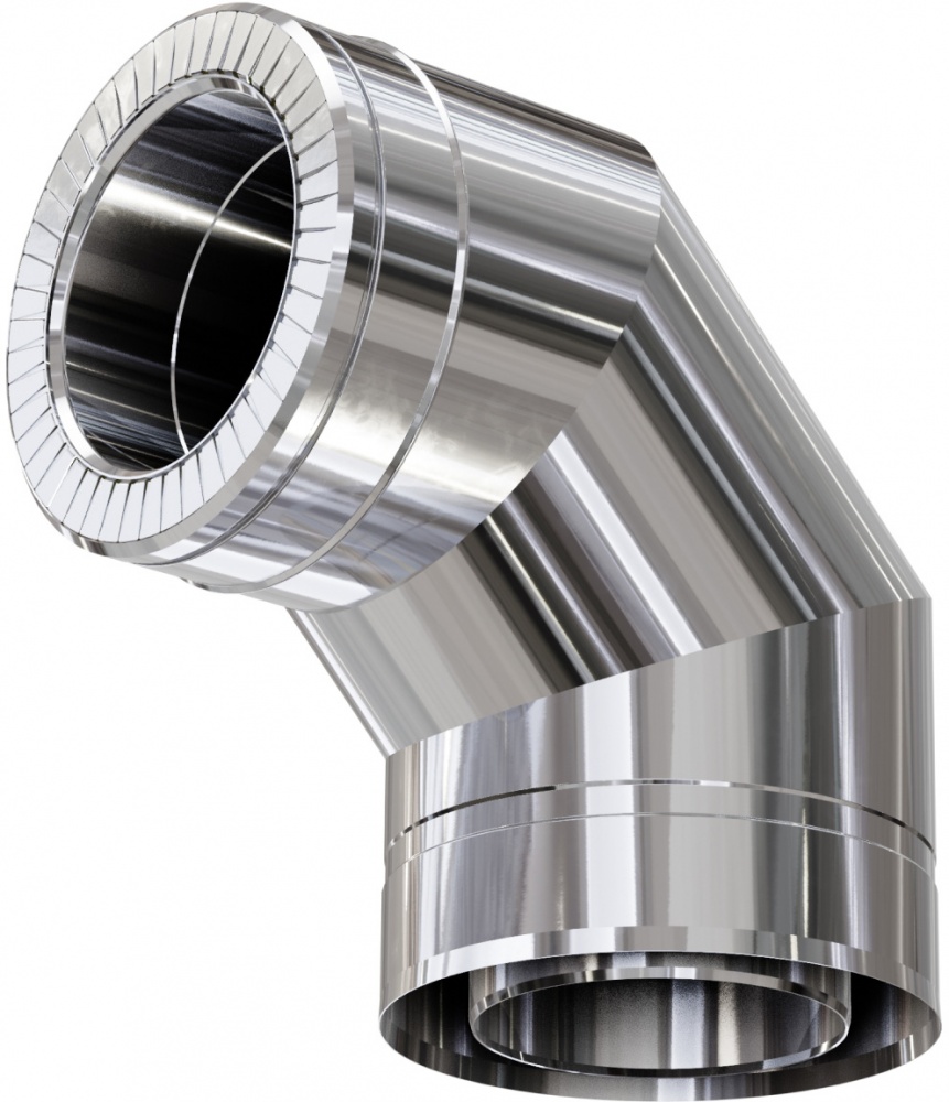 Колено термо 1 мм нерж/нерж Ф120/180 мм 90° Versia-Lux