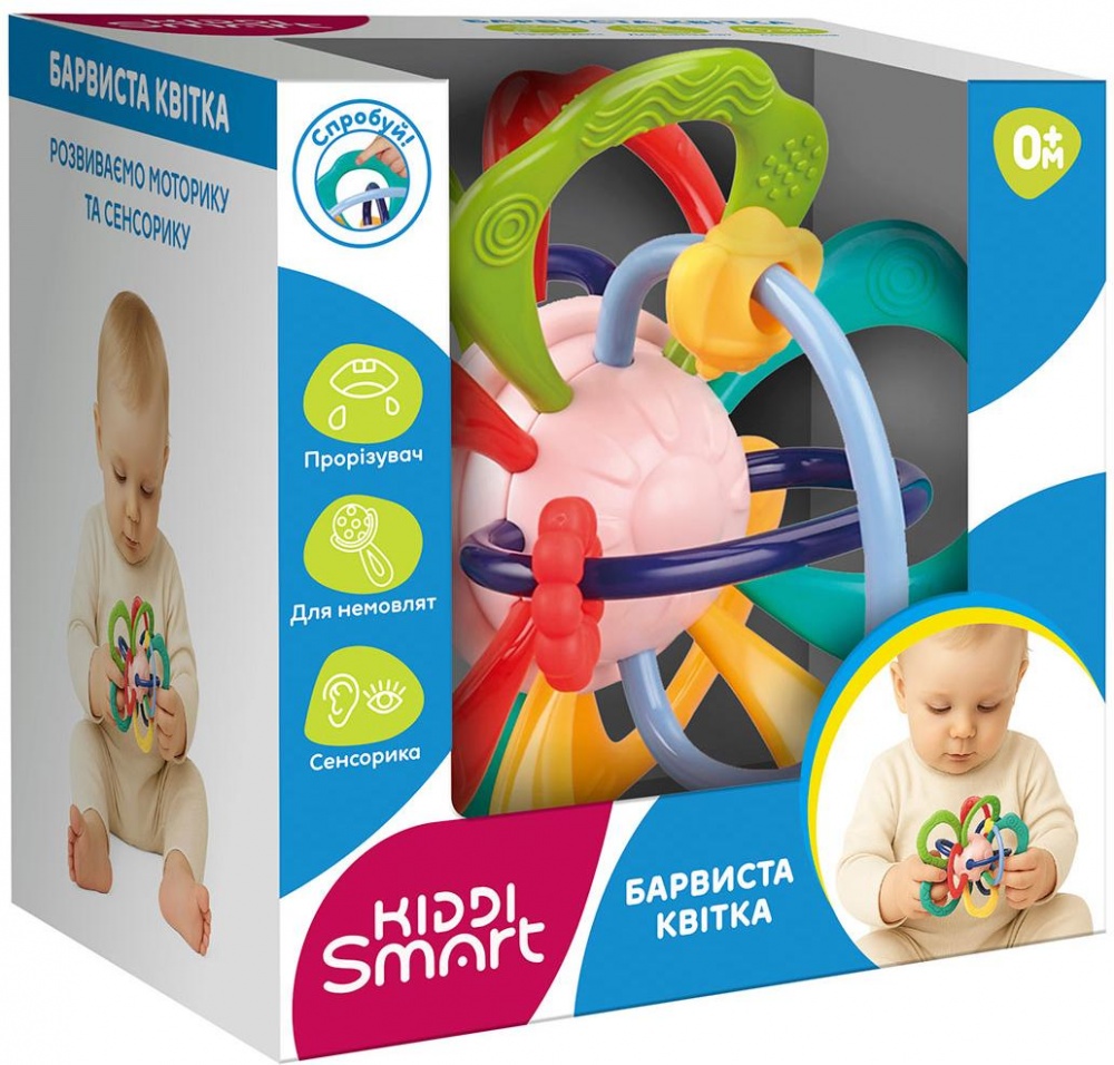 Игрушка Kiddi Smart прорезыватель Kiddi Smart Красочный цветок DM321-UA