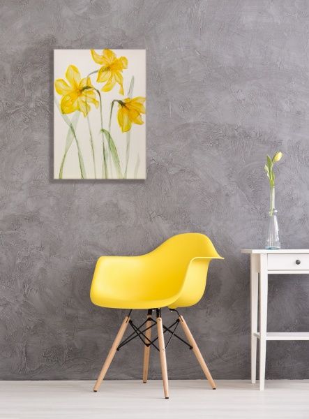 Репродукция на холсте Нарциссы 30x40 см 