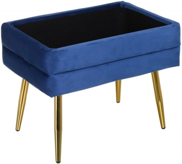 Сундук-пуф Yves 50х34,5х42см синий 