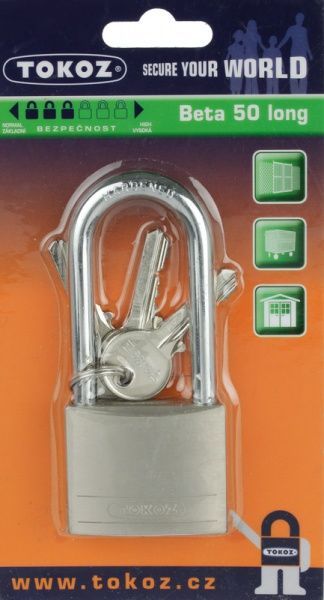 Замок навісний TOKOZ BETA 50 3TK1 M Long бежевий