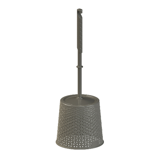 Йоржик для унітаза Ротанг із кришкою коричневий WC0512