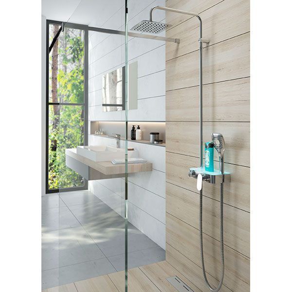 Смеситель для ванны Deante Lobelia NAC 01WM с двойной душевой системой