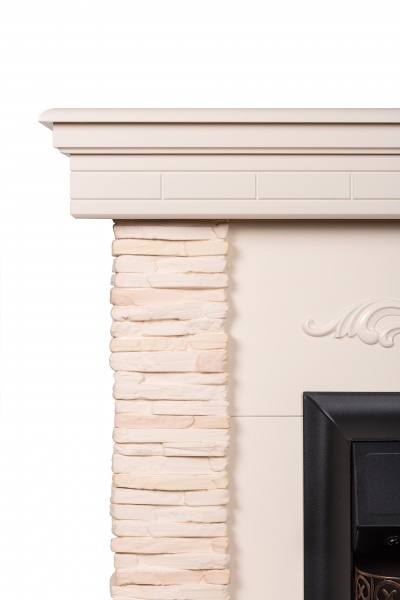 Камінокомплект ASTRA FLAME Марсель cream + HORTON BLACK