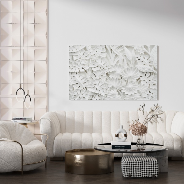 Картина на холсте Лепнина из цветов 80x110 см WS Holst 21804202311 