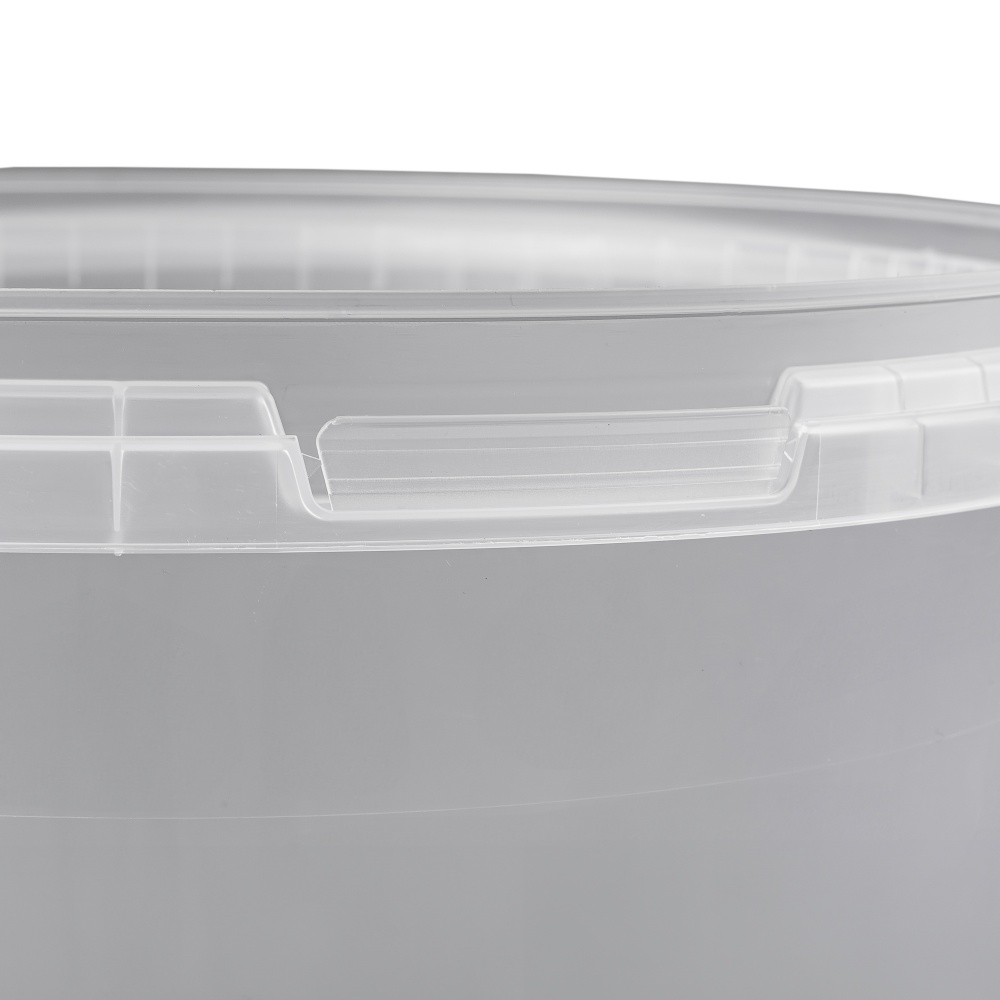 Відро звичайне Пласт-Бокс кругле (полегшене) з пластиковою ручкою (10LB/2) 10 л прозорий