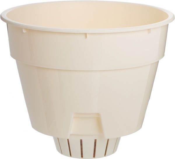 Горщик пластиковий Santino Latina круглий 5,6л кремовий (L3 KRE) 