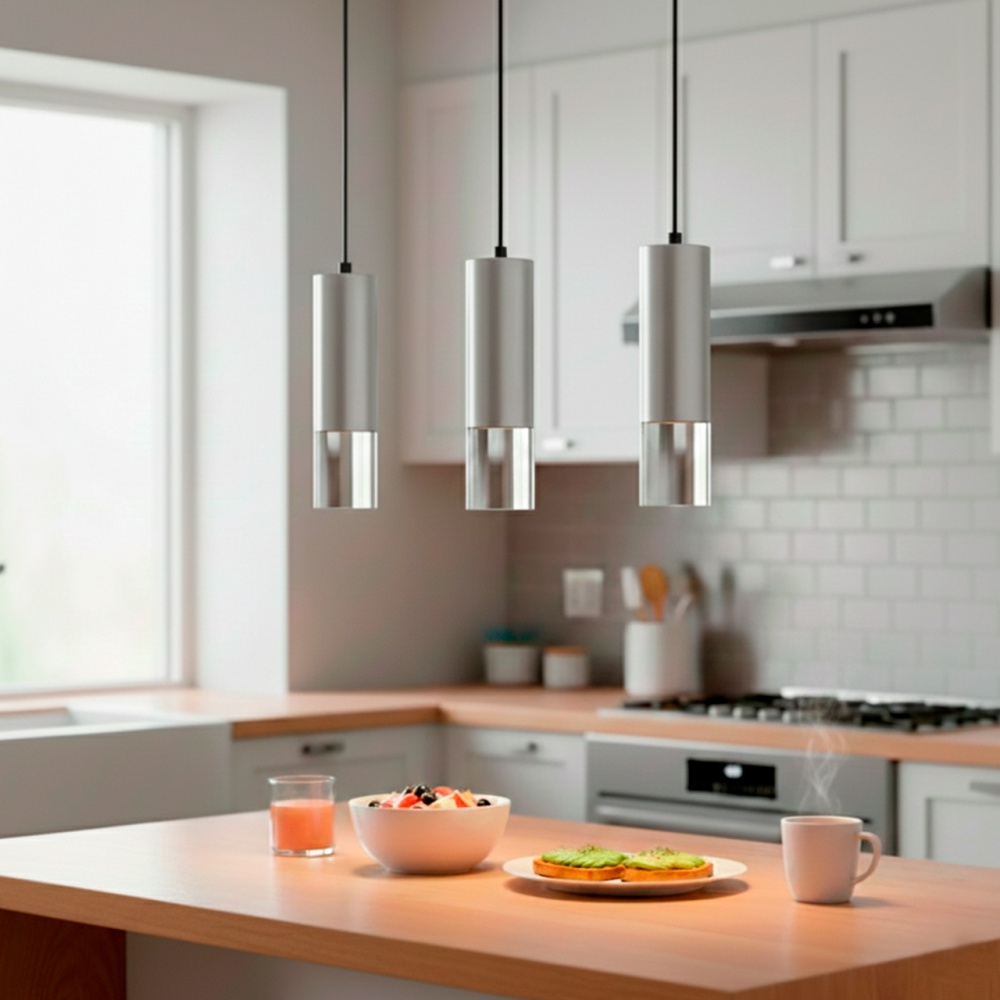 Підвіс Eurolamp LumiTube 1xGU10 срібний LED-LP-1хGU10(silver)