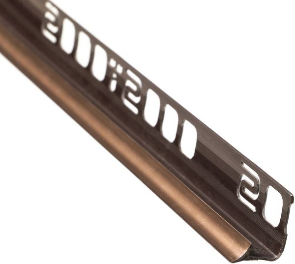 Уголок для плитки Salag внутренний 149 ПВХ 9 мм 2,5м мрамор коричневый 