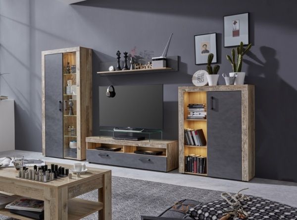 Стінка Tailor Indy Accord олд стайл світлий/матера 