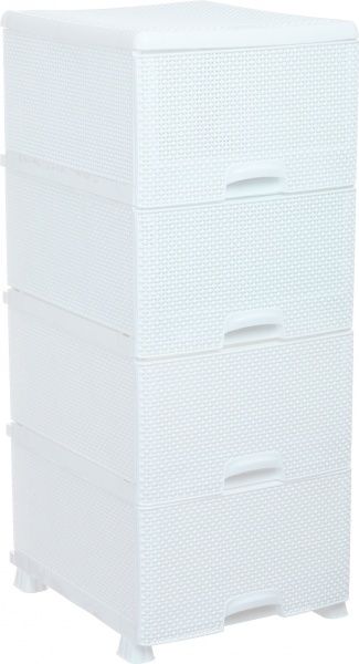 Комод пластиковая OZ-ER K013 на 4 ящика белый 894x368x431 мм