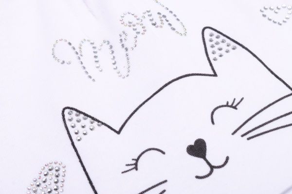 Шапочка детская для девочки Kraft 319-Т р.50-52 белый 