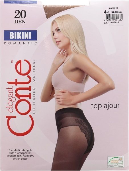 Колготки Conte BIKINI 20 den natural р. 4 бежевый 