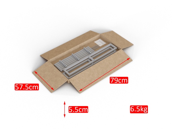 Стеллаж Altstahl Dores 2 (120х570х750) серый