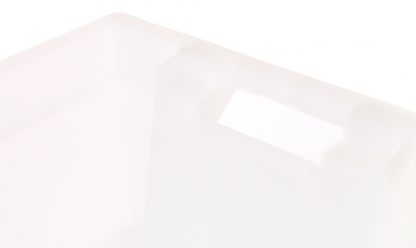 Ящик Полімерцентр поворотний 180 суцільний 600х400х200 мм білий