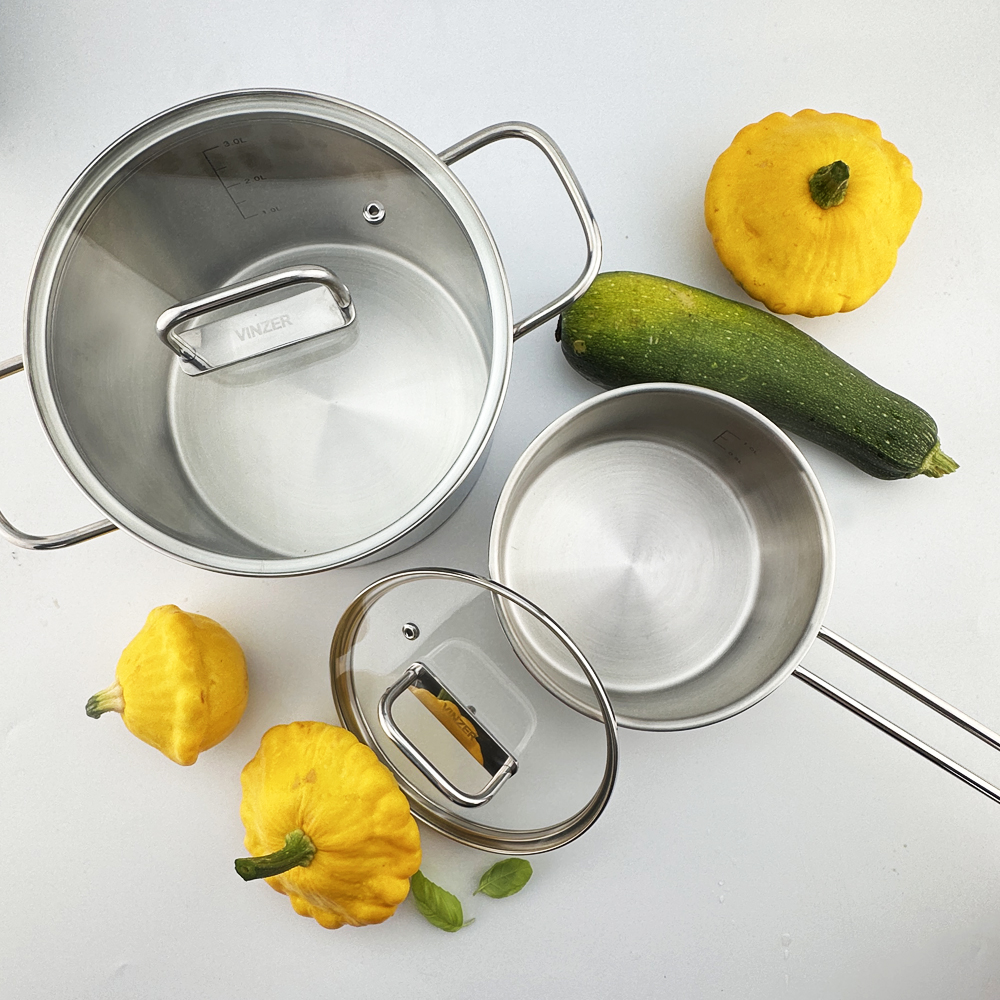 Кастрюля с крышкой Vinzer Glossy Line 3,6 л 50044