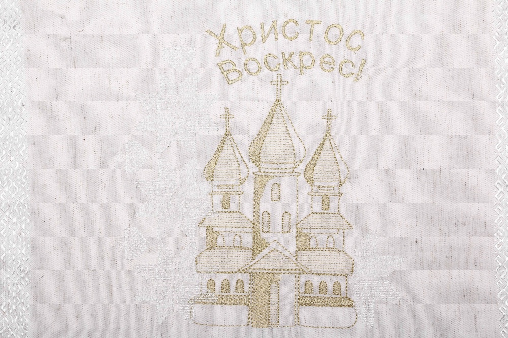 Полотенце пасхальное 695-25/00 33x73 см Эдельвика бежевый