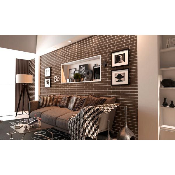 Плитка Golden Tile Brickstyle Strand Crystal  087120 коричневий 250x60 мм