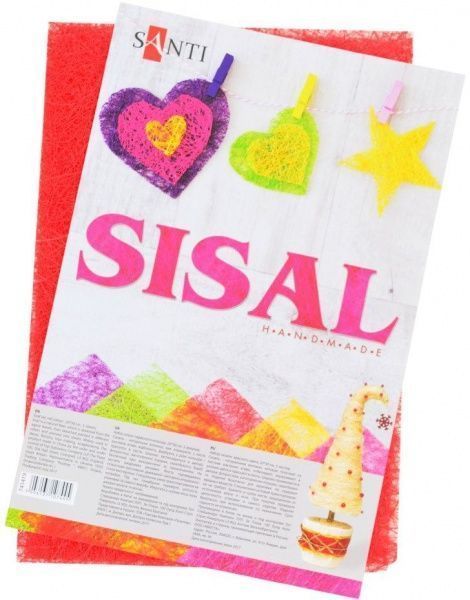 Сизаль красного цвета, 20 * 30 см, 5 листов 