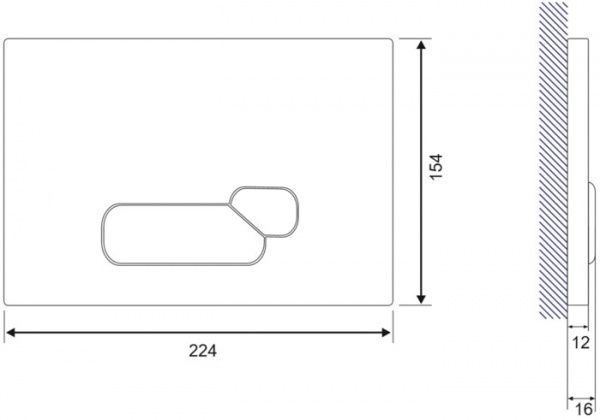 Кнопка смыва Cersanit Actis белая S97-014