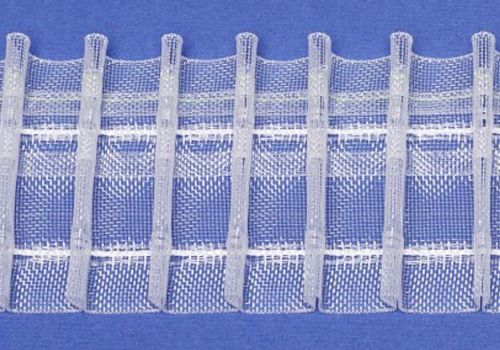 Тесьма Placido 41251/50 прозрачная равномерная 1:2,5 2 ряда петель Bandex