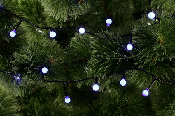 Электрогирлянда линейная Жемчужные шарики LDBL128B-10-C встроенный светодиод (LED) 128 ламп 6,4 м 