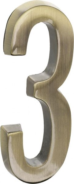 Цифра алюминий античная бронза 97 мм Larvij LN1-AL100-AB #3