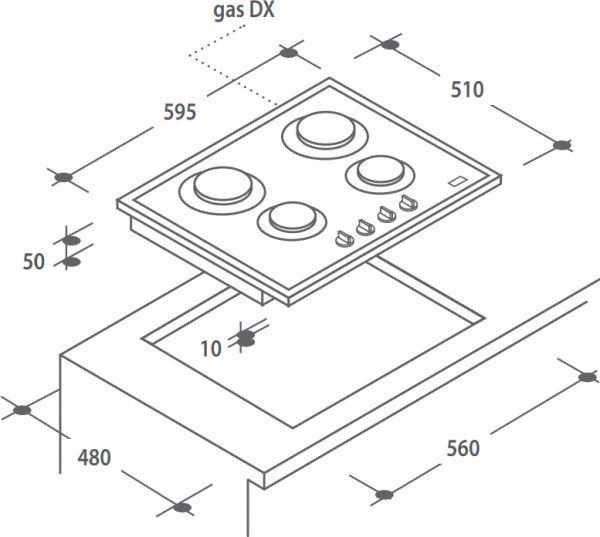 Варочная поверхность Candy CVG 64 STGB
