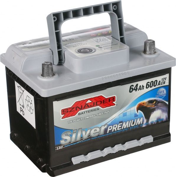 Аккумулятор автомобильный SZNAJDER Silver Premium 6СТ- 64Aз 64А 12 B «+» справа
