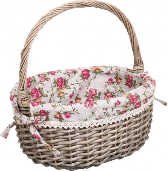 Кошик плетений з текстилем Tony Bridge Basket 34x25x15/35 см EP19-10E-1 