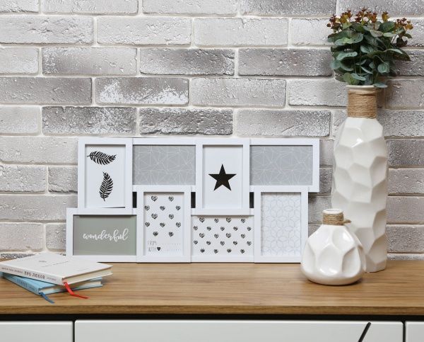 Коллаж BW 8 шт. 10x15 см белый 