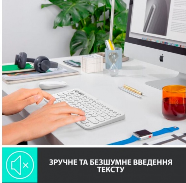 Клавіатура Logitech K380 for MAC Multi-Device Bluetooth Keyboard Offwhite (L920-010407) 