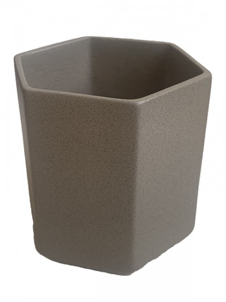 Вазон керамічний Оріана-Запоріжкераміка для сукулентів №7 фігурний капучино (074-7-006) 