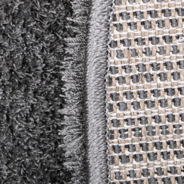 Килим Ozkaplan Karpet Gold Shaggy О темно-сірий 0,6х1,1 м