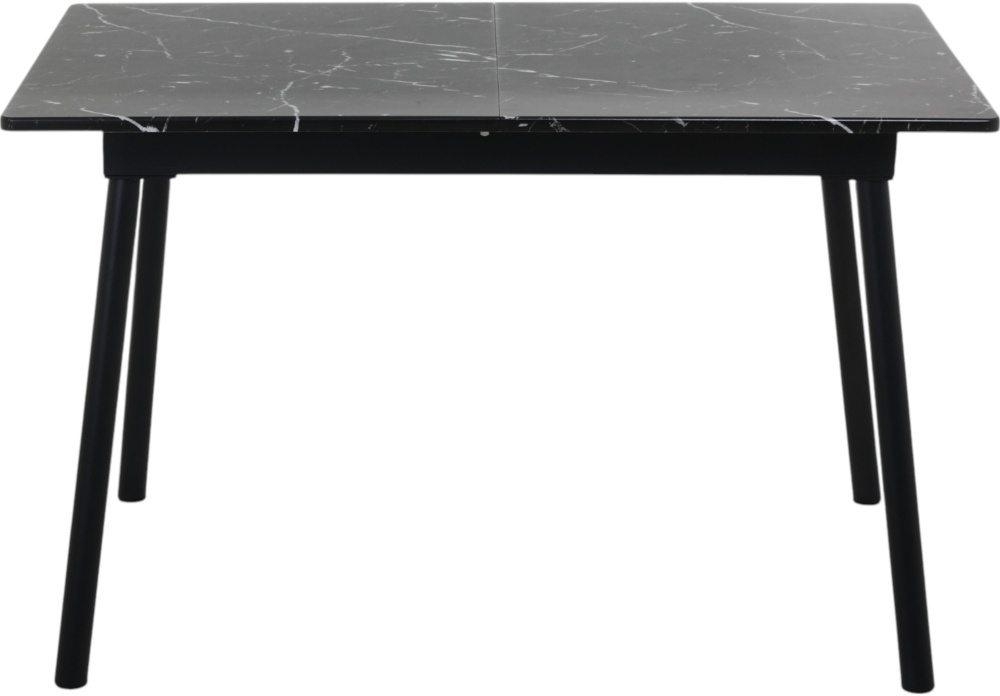 Стол Эдисон 1200(1550)x730x700мм мрамор черный/черный