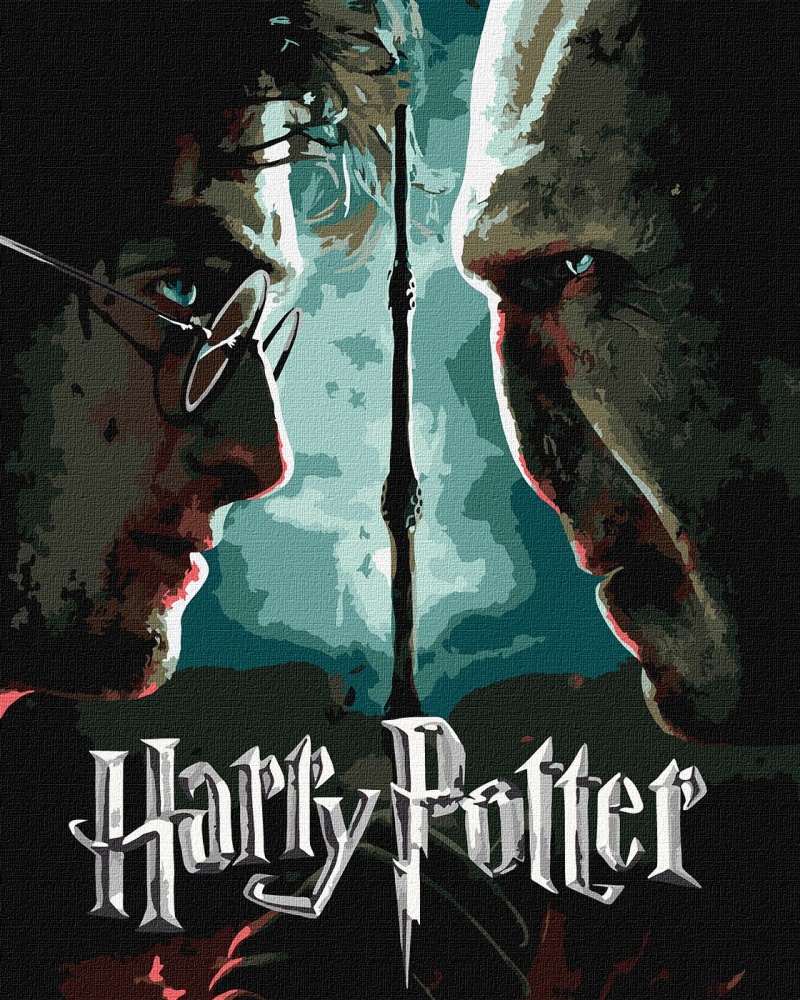 Картина по номерам Harry Potter: Гарри и Волдеморт с красками металлик extra ©Warner Bros. 40х50 см Ideyka