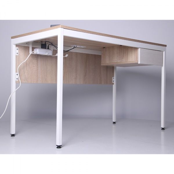 Стол письменный AMF Art Metal Furniture Осло с ящиком и кабель-каналом белый