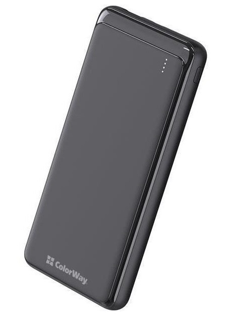 Повербанк ColorWay 10000 mAh black (CW-PB100LPF2BK)
